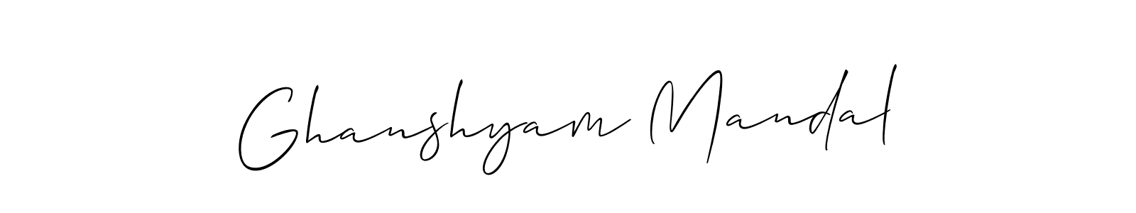 Ghanshyam Mandal stylish signature style. Best Handwritten Sign (Allison_Script) for my name. Handwritten Signature Collection Ideas for my name Ghanshyam Mandal. Ghanshyam Mandal signature style 2 images and pictures png