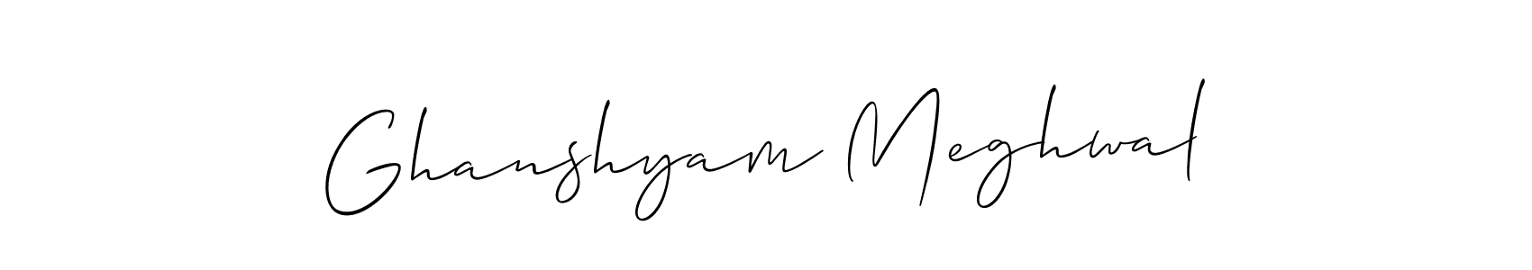 Use a signature maker to create a handwritten signature online. With this signature software, you can design (Allison_Script) your own signature for name Ghanshyam Meghwal. Ghanshyam Meghwal signature style 2 images and pictures png