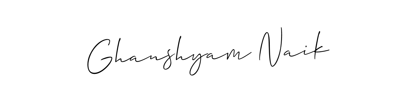 It looks lik you need a new signature style for name Ghanshyam Naik. Design unique handwritten (Allison_Script) signature with our free signature maker in just a few clicks. Ghanshyam Naik signature style 2 images and pictures png