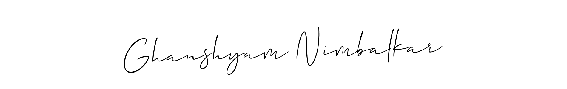 Ghanshyam Nimbalkar stylish signature style. Best Handwritten Sign (Allison_Script) for my name. Handwritten Signature Collection Ideas for my name Ghanshyam Nimbalkar. Ghanshyam Nimbalkar signature style 2 images and pictures png