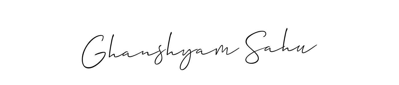 if you are searching for the best signature style for your name Ghanshyam Sahu. so please give up your signature search. here we have designed multiple signature styles  using Allison_Script. Ghanshyam Sahu signature style 2 images and pictures png