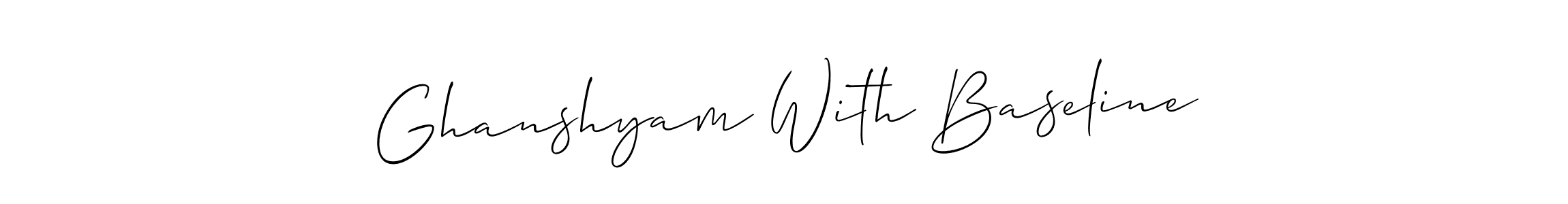if you are searching for the best signature style for your name Ghanshyam With Baseline. so please give up your signature search. here we have designed multiple signature styles  using Allison_Script. Ghanshyam With Baseline signature style 2 images and pictures png