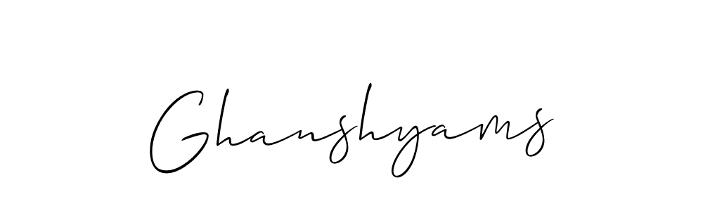 Best and Professional Signature Style for Ghanshyams. Allison_Script Best Signature Style Collection. Ghanshyams signature style 2 images and pictures png