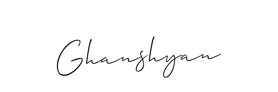 Ghanshyan stylish signature style. Best Handwritten Sign (Allison_Script) for my name. Handwritten Signature Collection Ideas for my name Ghanshyan. Ghanshyan signature style 2 images and pictures png