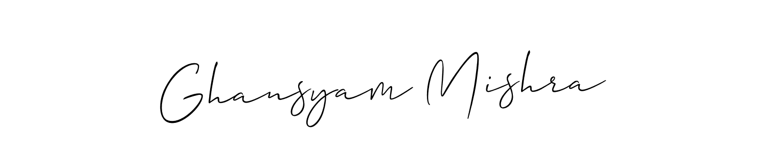 How to make Ghansyam Mishra signature? Allison_Script is a professional autograph style. Create handwritten signature for Ghansyam Mishra name. Ghansyam Mishra signature style 2 images and pictures png