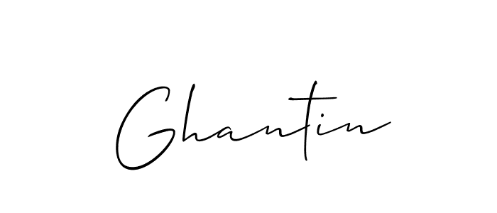 Design your own signature with our free online signature maker. With this signature software, you can create a handwritten (Allison_Script) signature for name Ghantin. Ghantin signature style 2 images and pictures png