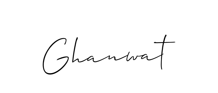 Create a beautiful signature design for name Ghanwat. With this signature (Allison_Script) fonts, you can make a handwritten signature for free. Ghanwat signature style 2 images and pictures png