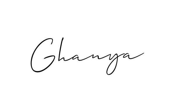 Best and Professional Signature Style for Ghanya. Allison_Script Best Signature Style Collection. Ghanya signature style 2 images and pictures png