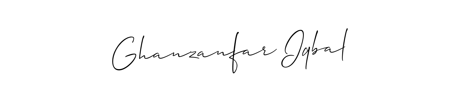 Also we have Ghanzanfar Iqbal name is the best signature style. Create professional handwritten signature collection using Allison_Script autograph style. Ghanzanfar Iqbal signature style 2 images and pictures png
