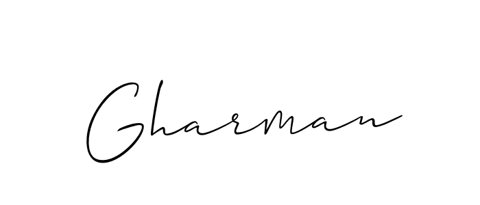 You should practise on your own different ways (Allison_Script) to write your name (Gharman) in signature. don't let someone else do it for you. Gharman signature style 2 images and pictures png
