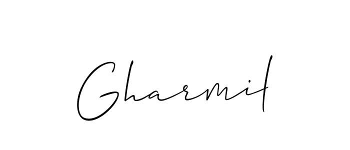 Also You can easily find your signature by using the search form. We will create Gharmil name handwritten signature images for you free of cost using Allison_Script sign style. Gharmil signature style 2 images and pictures png