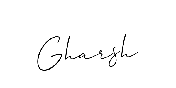 Create a beautiful signature design for name Gharsh. With this signature (Allison_Script) fonts, you can make a handwritten signature for free. Gharsh signature style 2 images and pictures png