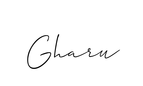 Best and Professional Signature Style for Gharu. Allison_Script Best Signature Style Collection. Gharu signature style 2 images and pictures png