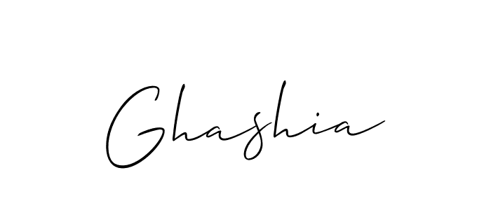 Create a beautiful signature design for name Ghashia. With this signature (Allison_Script) fonts, you can make a handwritten signature for free. Ghashia signature style 2 images and pictures png