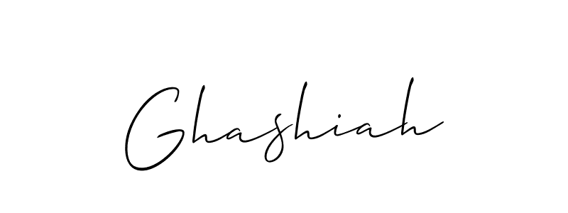 Also You can easily find your signature by using the search form. We will create Ghashiah name handwritten signature images for you free of cost using Allison_Script sign style. Ghashiah signature style 2 images and pictures png
