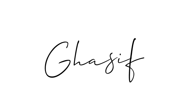 Design your own signature with our free online signature maker. With this signature software, you can create a handwritten (Allison_Script) signature for name Ghasif. Ghasif signature style 2 images and pictures png