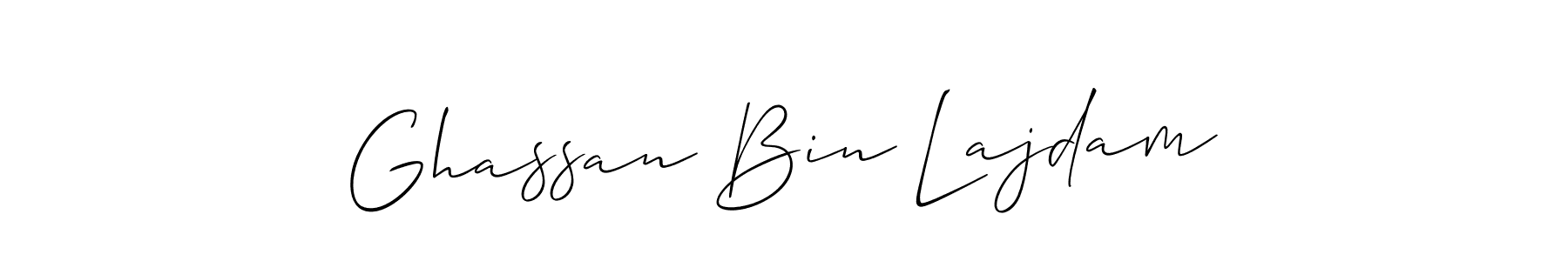 Ghassan Bin Lajdam stylish signature style. Best Handwritten Sign (Allison_Script) for my name. Handwritten Signature Collection Ideas for my name Ghassan Bin Lajdam. Ghassan Bin Lajdam signature style 2 images and pictures png