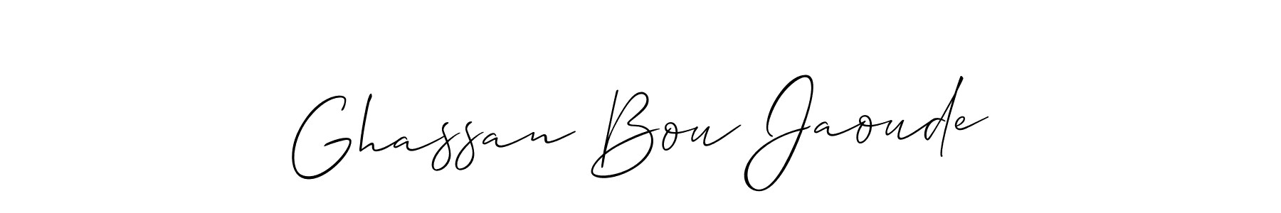 Use a signature maker to create a handwritten signature online. With this signature software, you can design (Allison_Script) your own signature for name Ghassan Bou Jaoude. Ghassan Bou Jaoude signature style 2 images and pictures png