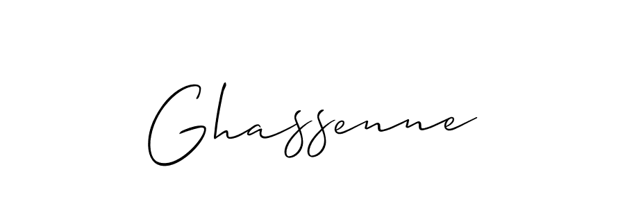 Make a short Ghassenne signature style. Manage your documents anywhere anytime using Allison_Script. Create and add eSignatures, submit forms, share and send files easily. Ghassenne signature style 2 images and pictures png