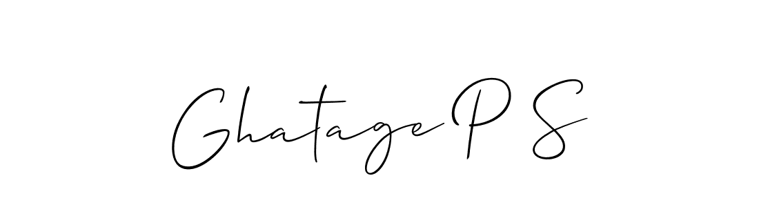 Make a short Ghatage P S signature style. Manage your documents anywhere anytime using Allison_Script. Create and add eSignatures, submit forms, share and send files easily. Ghatage P S signature style 2 images and pictures png