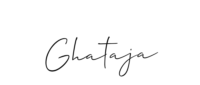 Design your own signature with our free online signature maker. With this signature software, you can create a handwritten (Allison_Script) signature for name Ghataja. Ghataja signature style 2 images and pictures png