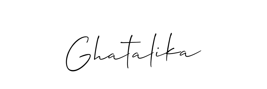 How to make Ghatalika name signature. Use Allison_Script style for creating short signs online. This is the latest handwritten sign. Ghatalika signature style 2 images and pictures png