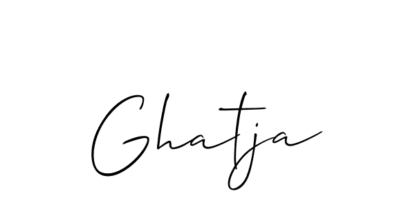 Make a beautiful signature design for name Ghatja. With this signature (Allison_Script) style, you can create a handwritten signature for free. Ghatja signature style 2 images and pictures png