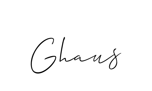 How to make Ghaus signature? Allison_Script is a professional autograph style. Create handwritten signature for Ghaus name. Ghaus signature style 2 images and pictures png