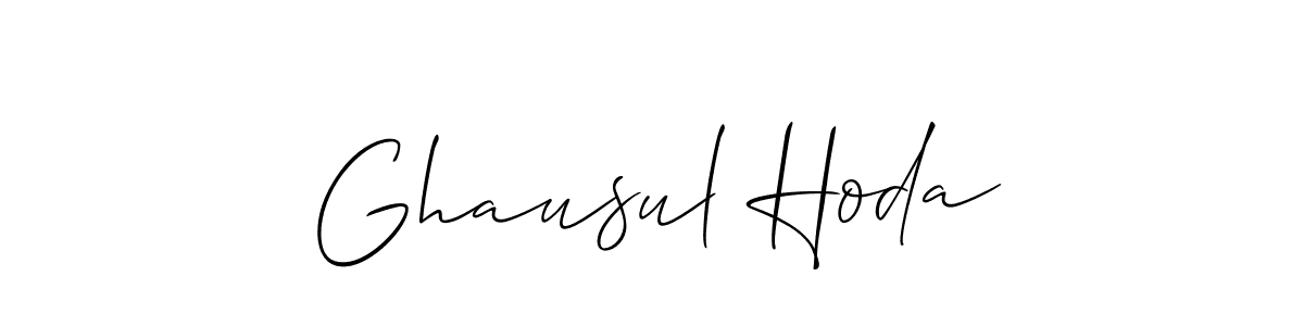 How to Draw Ghausul Hoda signature style? Allison_Script is a latest design signature styles for name Ghausul Hoda. Ghausul Hoda signature style 2 images and pictures png