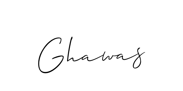 Make a beautiful signature design for name Ghawas. With this signature (Allison_Script) style, you can create a handwritten signature for free. Ghawas signature style 2 images and pictures png