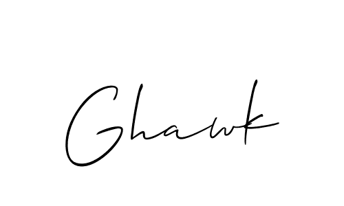 Design your own signature with our free online signature maker. With this signature software, you can create a handwritten (Allison_Script) signature for name Ghawk. Ghawk signature style 2 images and pictures png