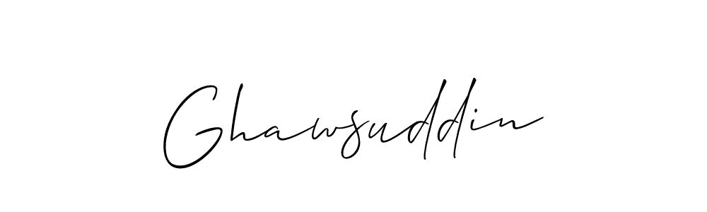 Also You can easily find your signature by using the search form. We will create Ghawsuddin name handwritten signature images for you free of cost using Allison_Script sign style. Ghawsuddin signature style 2 images and pictures png