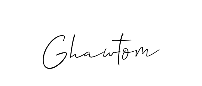 How to make Ghawtom signature? Allison_Script is a professional autograph style. Create handwritten signature for Ghawtom name. Ghawtom signature style 2 images and pictures png