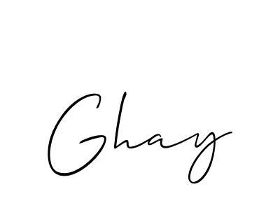 Allison_Script is a professional signature style that is perfect for those who want to add a touch of class to their signature. It is also a great choice for those who want to make their signature more unique. Get Ghay name to fancy signature for free. Ghay signature style 2 images and pictures png