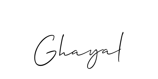 It looks lik you need a new signature style for name Ghayal. Design unique handwritten (Allison_Script) signature with our free signature maker in just a few clicks. Ghayal signature style 2 images and pictures png