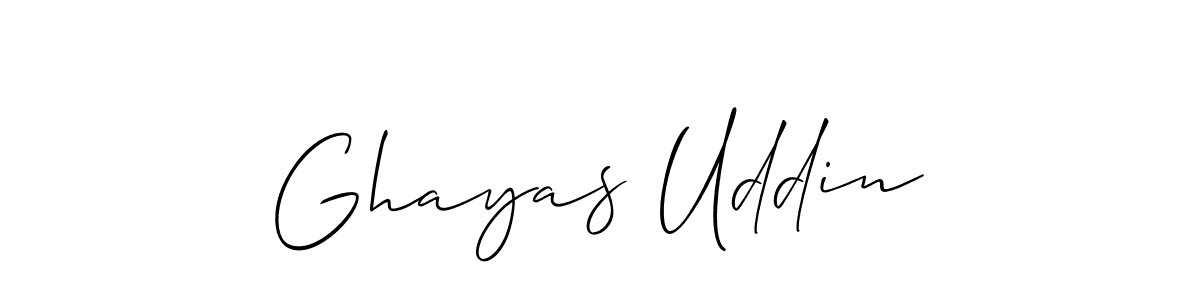 Create a beautiful signature design for name Ghayas Uddin. With this signature (Allison_Script) fonts, you can make a handwritten signature for free. Ghayas Uddin signature style 2 images and pictures png