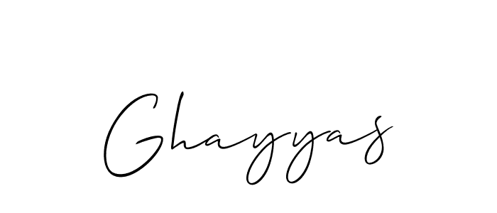 Similarly Allison_Script is the best handwritten signature design. Signature creator online .You can use it as an online autograph creator for name Ghayyas. Ghayyas signature style 2 images and pictures png