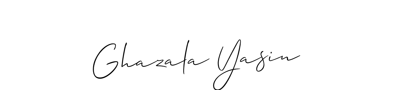 Use a signature maker to create a handwritten signature online. With this signature software, you can design (Allison_Script) your own signature for name Ghazala Yasin. Ghazala Yasin signature style 2 images and pictures png