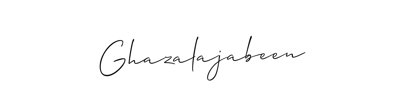 You should practise on your own different ways (Allison_Script) to write your name (Ghazalajabeen) in signature. don't let someone else do it for you. Ghazalajabeen signature style 2 images and pictures png