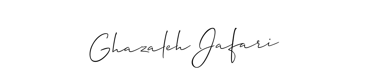 How to make Ghazaleh Jafari signature? Allison_Script is a professional autograph style. Create handwritten signature for Ghazaleh Jafari name. Ghazaleh Jafari signature style 2 images and pictures png