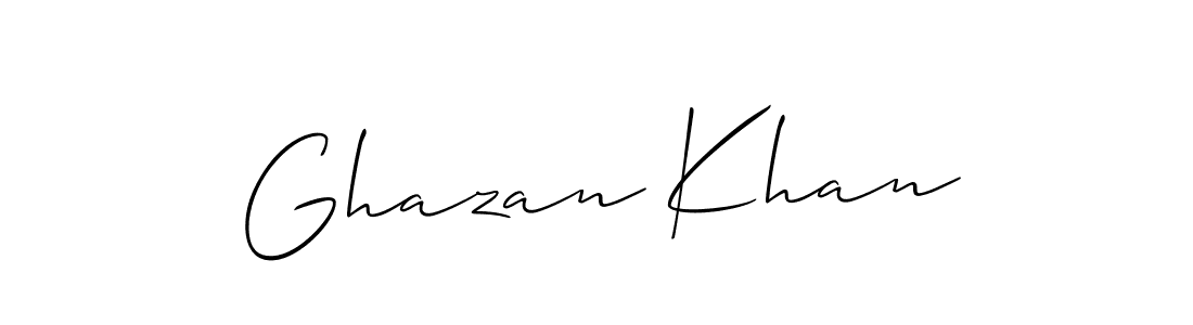 if you are searching for the best signature style for your name Ghazan Khan. so please give up your signature search. here we have designed multiple signature styles  using Allison_Script. Ghazan Khan signature style 2 images and pictures png