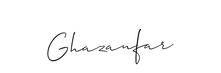 How to make Ghazanfar signature? Allison_Script is a professional autograph style. Create handwritten signature for Ghazanfar name. Ghazanfar signature style 2 images and pictures png