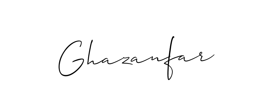 Use a signature maker to create a handwritten signature online. With this signature software, you can design (Allison_Script) your own signature for name Ghazanfar. Ghazanfar signature style 2 images and pictures png