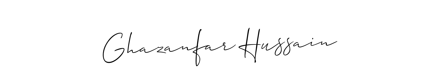 Ghazanfar Hussain stylish signature style. Best Handwritten Sign (Allison_Script) for my name. Handwritten Signature Collection Ideas for my name Ghazanfar Hussain. Ghazanfar Hussain signature style 2 images and pictures png