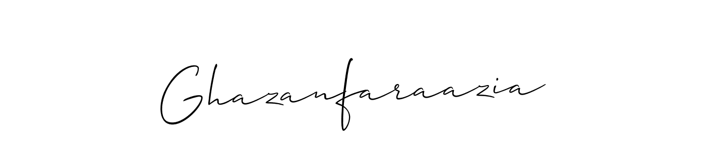 Make a short Ghazanfaraazia signature style. Manage your documents anywhere anytime using Allison_Script. Create and add eSignatures, submit forms, share and send files easily. Ghazanfaraazia signature style 2 images and pictures png