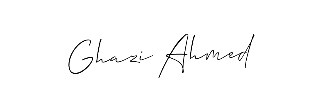 How to Draw Ghazi Ahmed signature style? Allison_Script is a latest design signature styles for name Ghazi Ahmed. Ghazi Ahmed signature style 2 images and pictures png