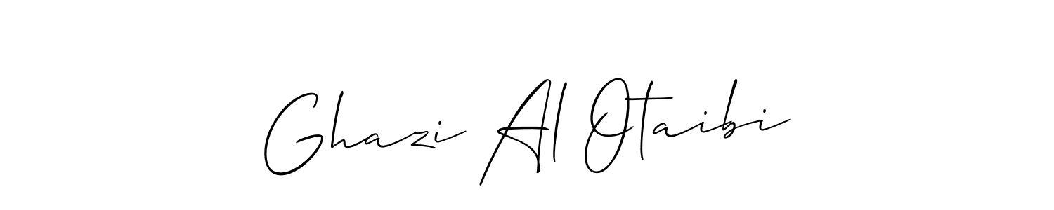 How to make Ghazi Al Otaibi signature? Allison_Script is a professional autograph style. Create handwritten signature for Ghazi Al Otaibi name. Ghazi Al Otaibi signature style 2 images and pictures png