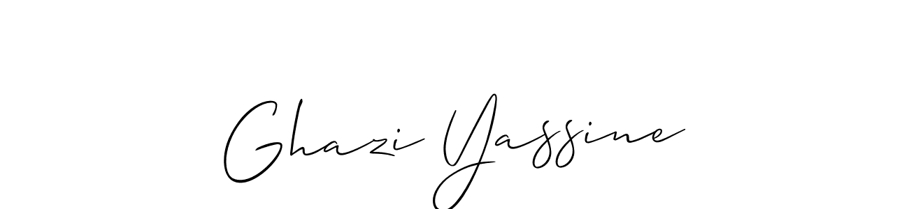 How to Draw Ghazi Yassine signature style? Allison_Script is a latest design signature styles for name Ghazi Yassine. Ghazi Yassine signature style 2 images and pictures png