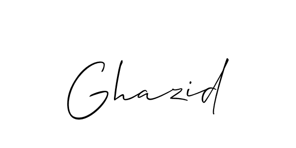 It looks lik you need a new signature style for name Ghazid. Design unique handwritten (Allison_Script) signature with our free signature maker in just a few clicks. Ghazid signature style 2 images and pictures png