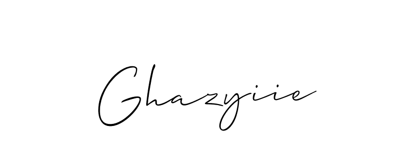 The best way (Allison_Script) to make a short signature is to pick only two or three words in your name. The name Ghazyiie include a total of six letters. For converting this name. Ghazyiie signature style 2 images and pictures png